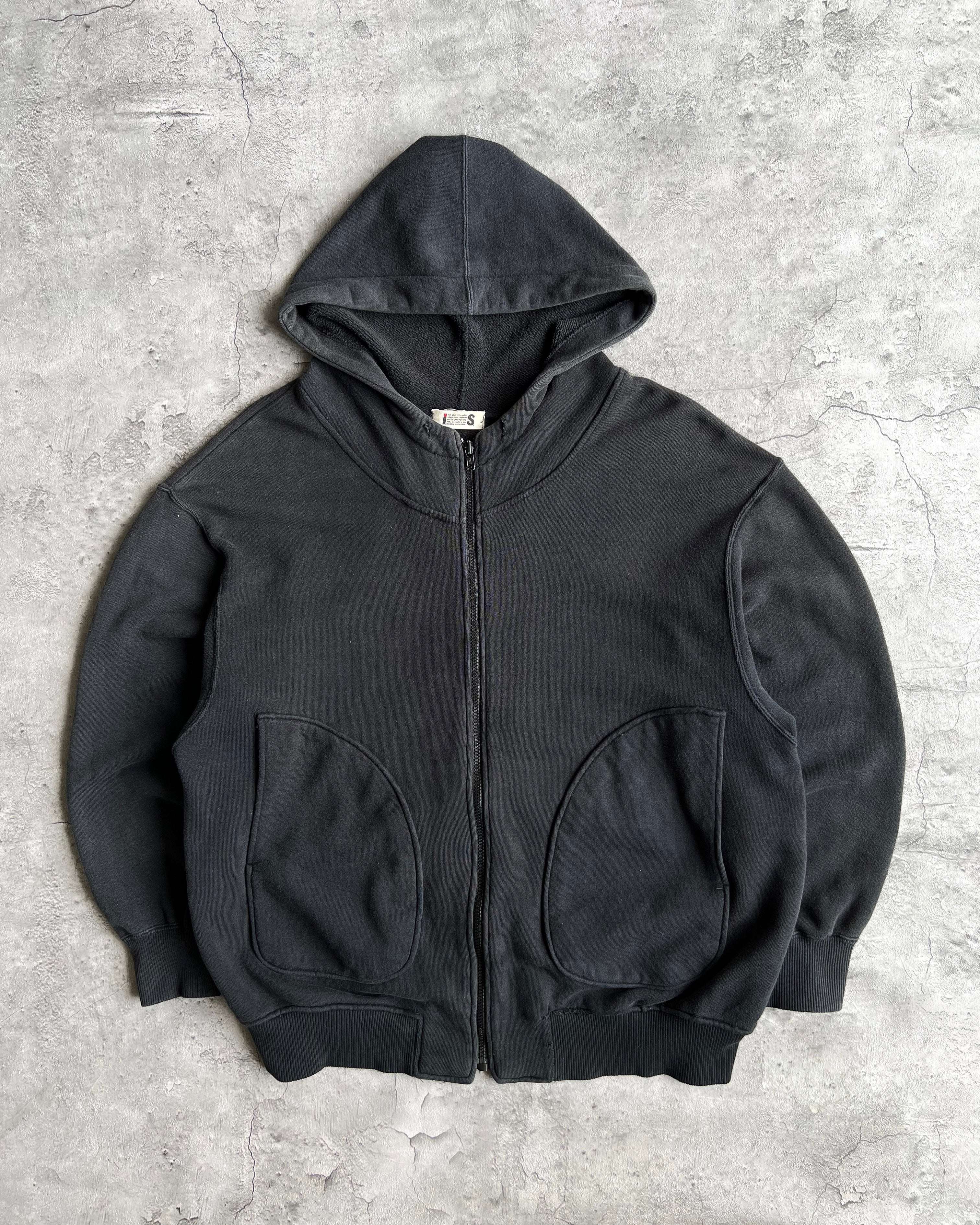 1990S BLACK ISSEY MIYAKE TSUMORI CHISATO ZIP-UP HOODIE (M/L)