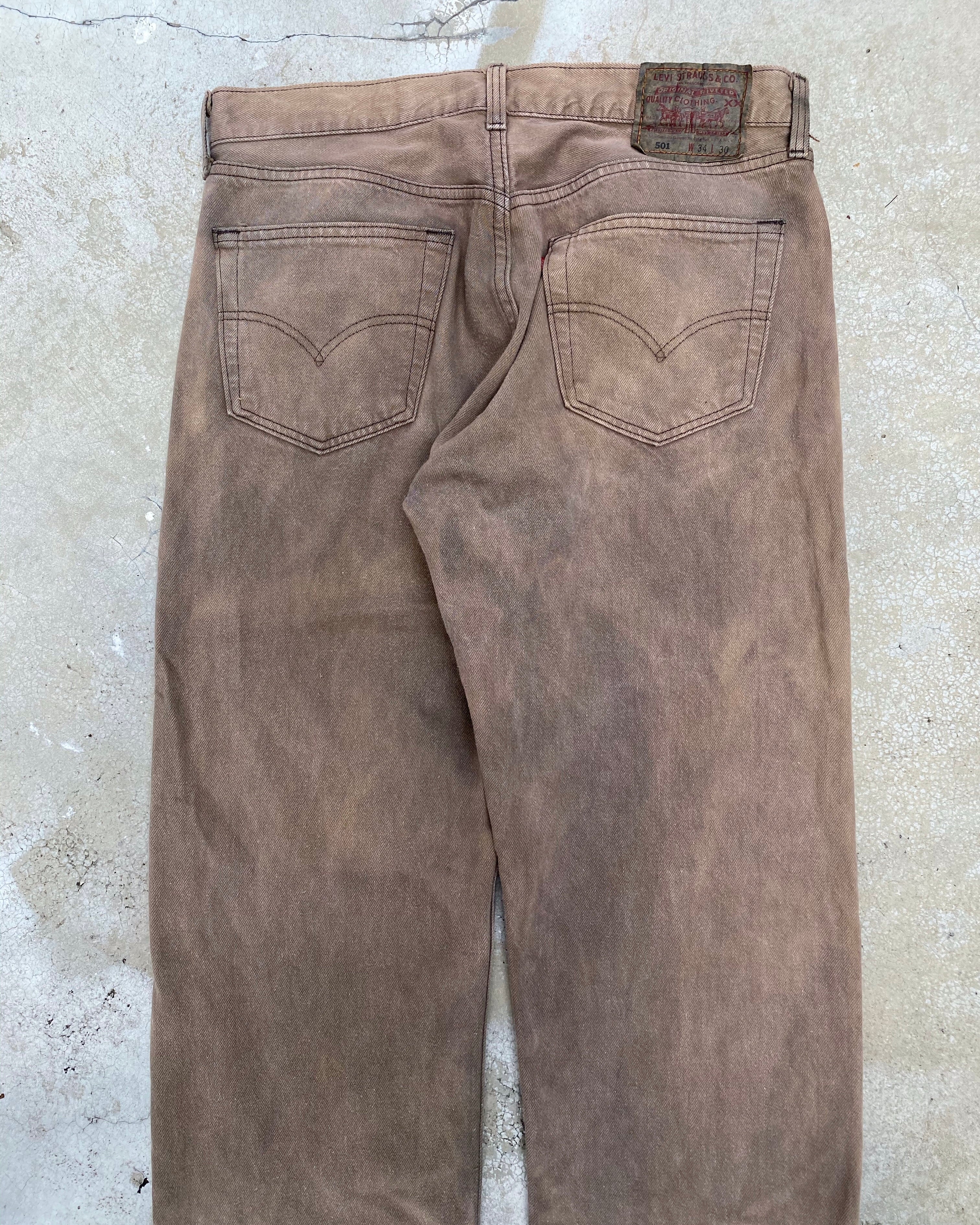 1990S BLEACHED LEVI'S 501 JEANS (34X30)