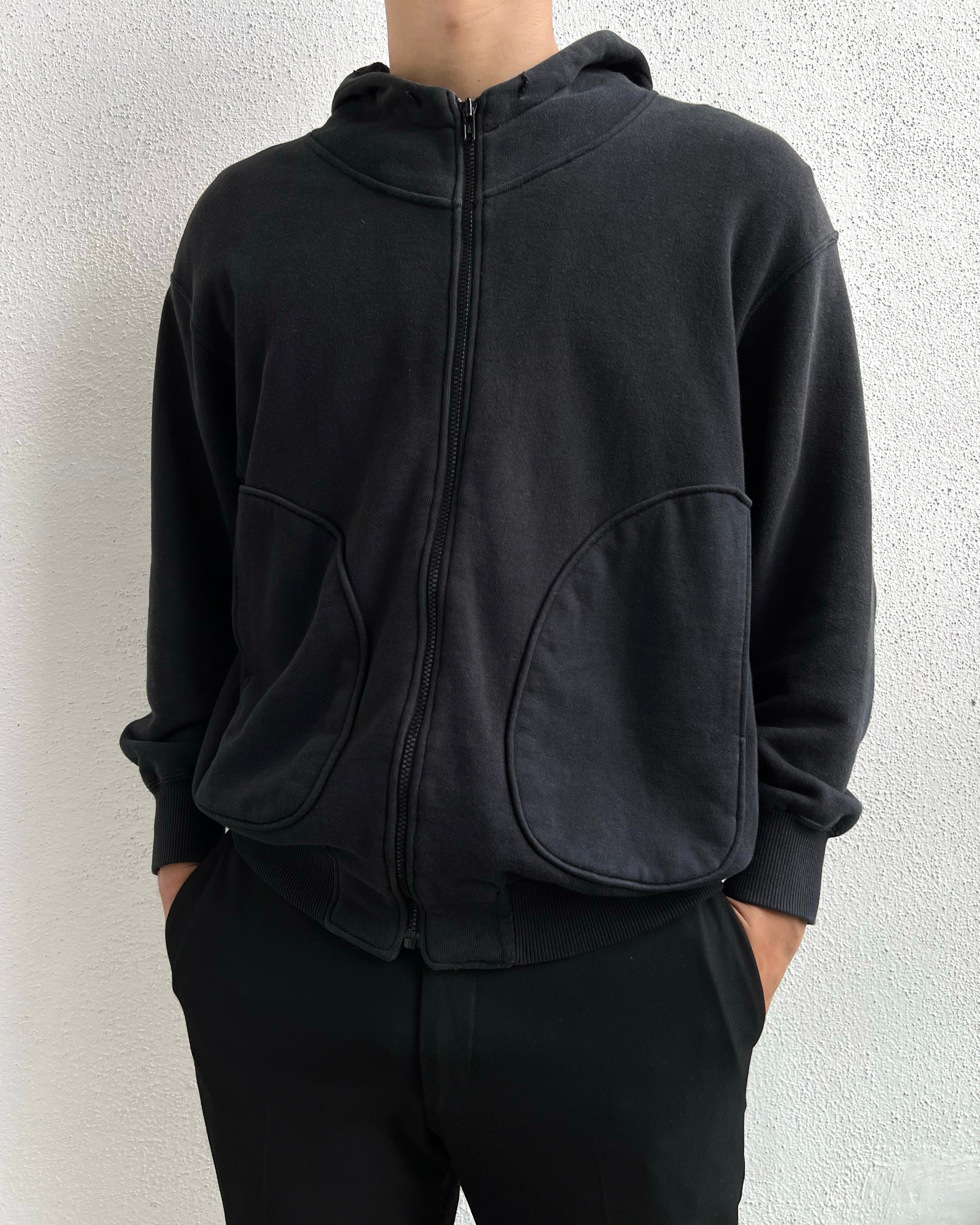 1990S BLACK ISSEY MIYAKE TSUMORI CHISATO ZIP-UP HOODIE (M/L)