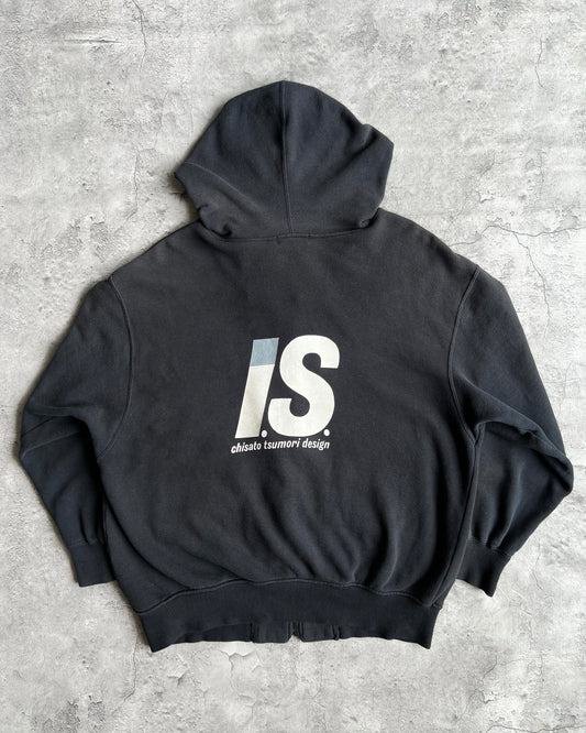 1990S BLACK ISSEY MIYAKE TSUMORI CHISATO ZIP-UP HOODIE (M/L)