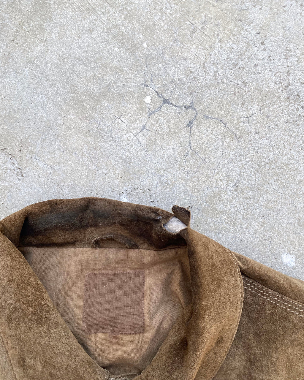 1980S SUN FADED LEATHER SUEDE JACKET (M/L)
