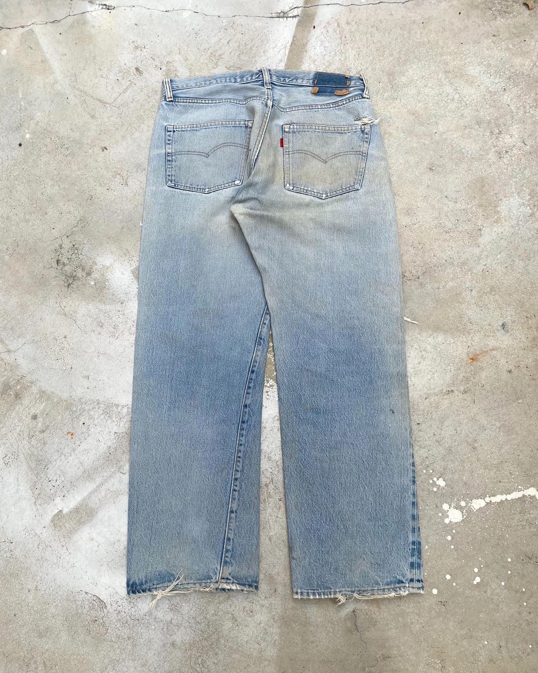 1970s Levi’s Faded 501 Distress Selvedge Jeans