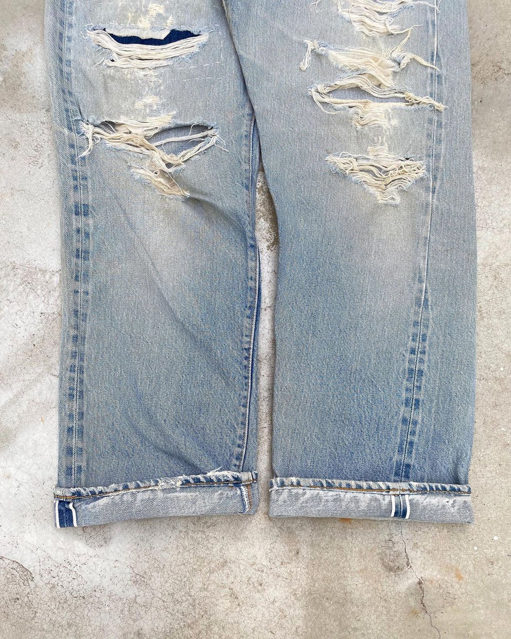 1970s Levi’s Faded 501 Distress Selvedge Jeans