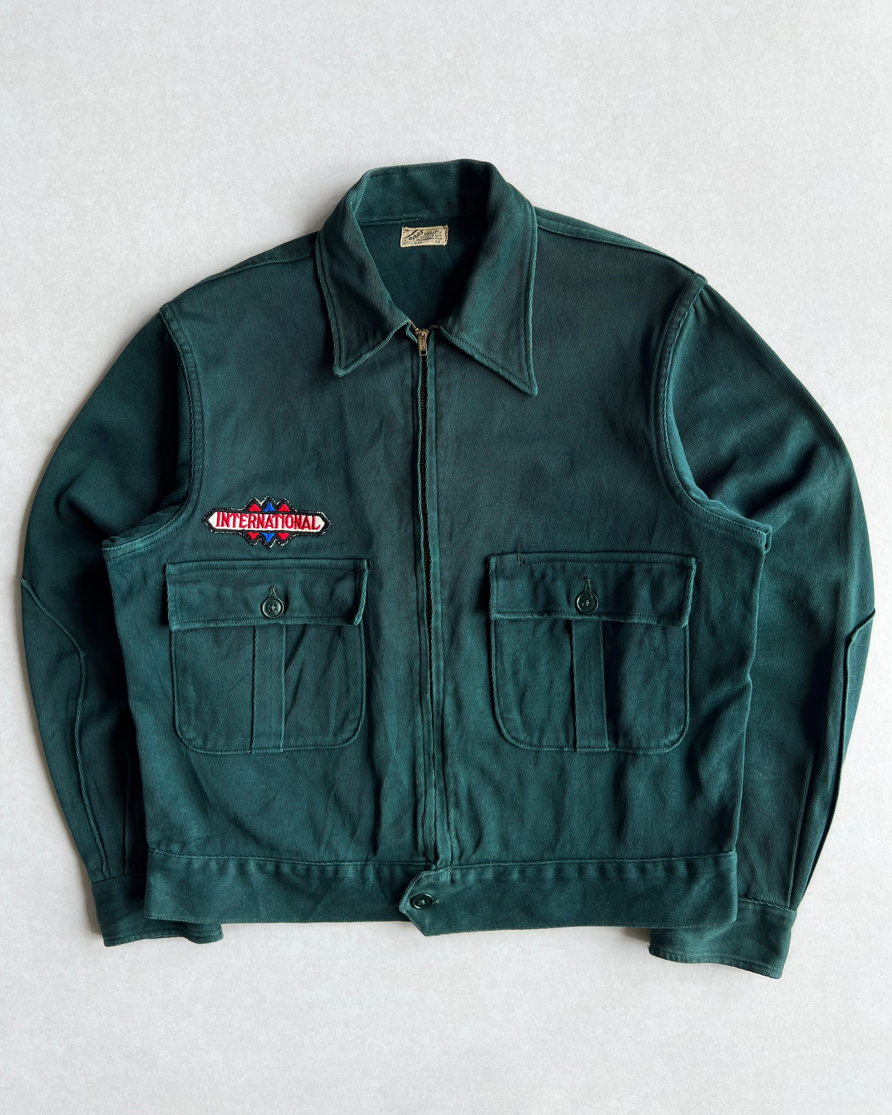 1950S TOPPS DOUBLE POCKET WHIPCORD WORK JACKET (M/L)