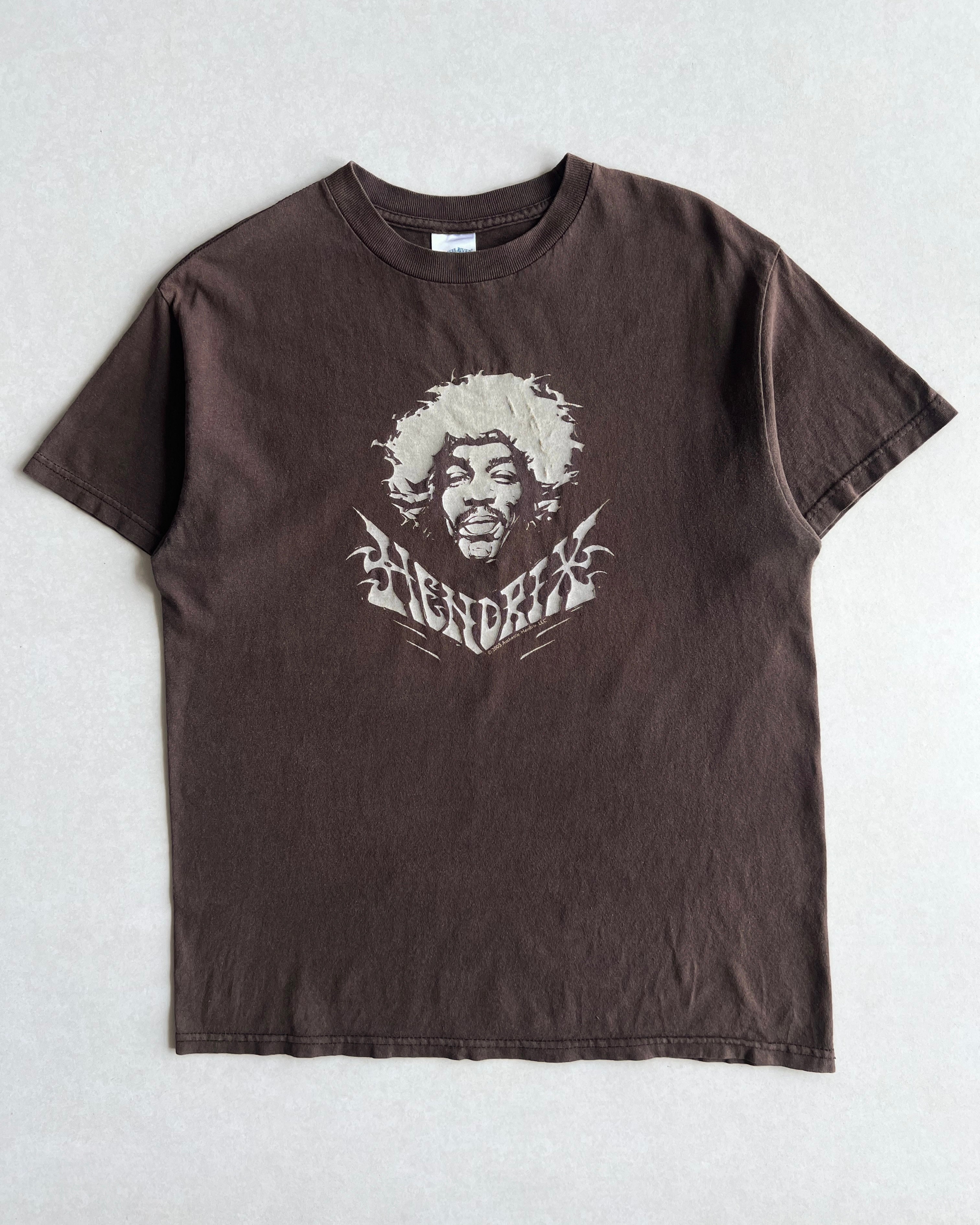 2005 BROWN JIMI HENDRIX POTRAIT TEES (M)