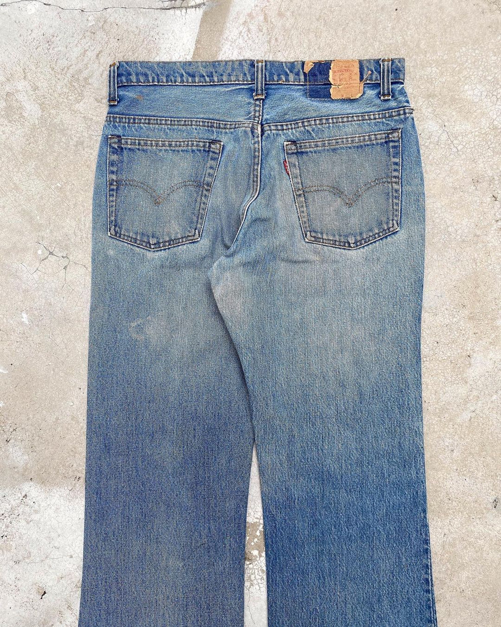 1980s Faded Washed Levi’s 517 Flared Jeans