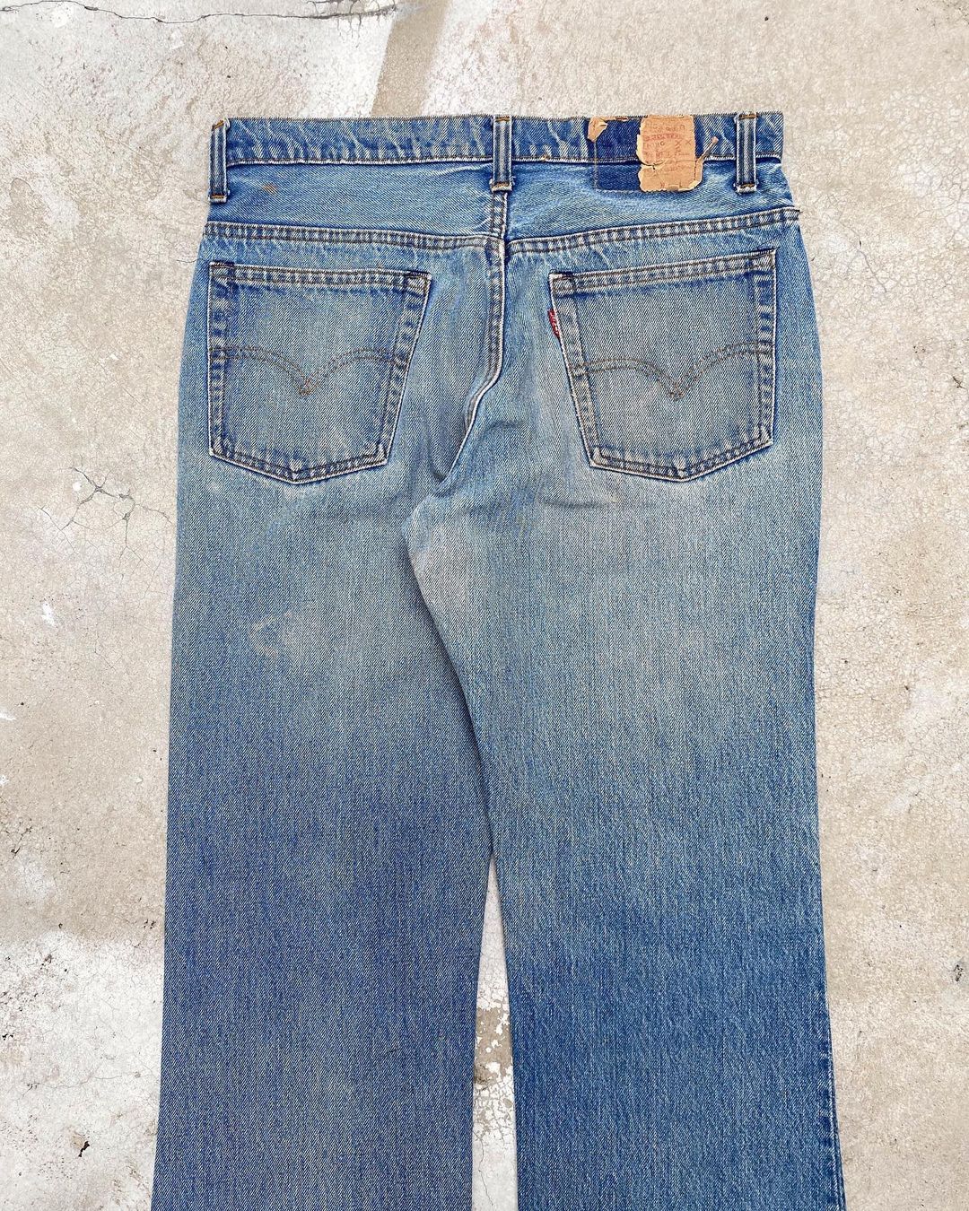 1980s Faded Washed Levi’s 517 Flared Jeans