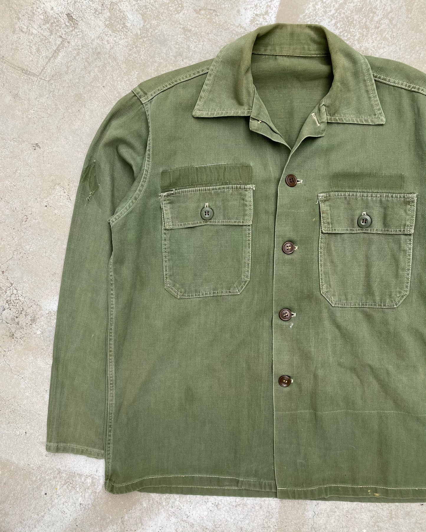 1950S OG-107 P58 FADED US ARMY SHIRT (M/L)