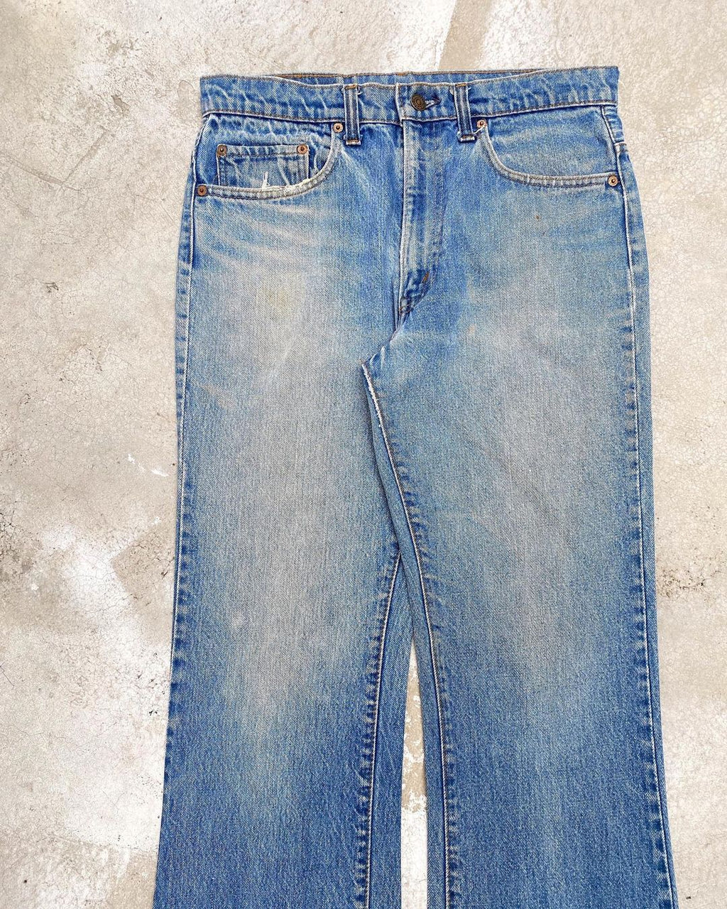 1980s Faded Washed Levi’s 517 Flared Jeans