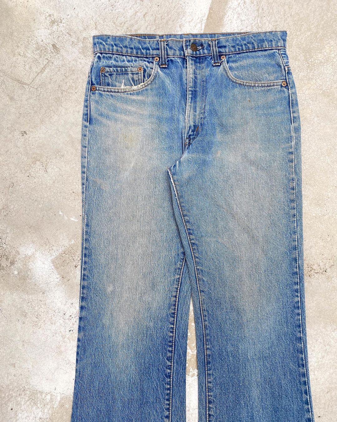 1980s Faded Washed Levi’s 517 Flared Jeans