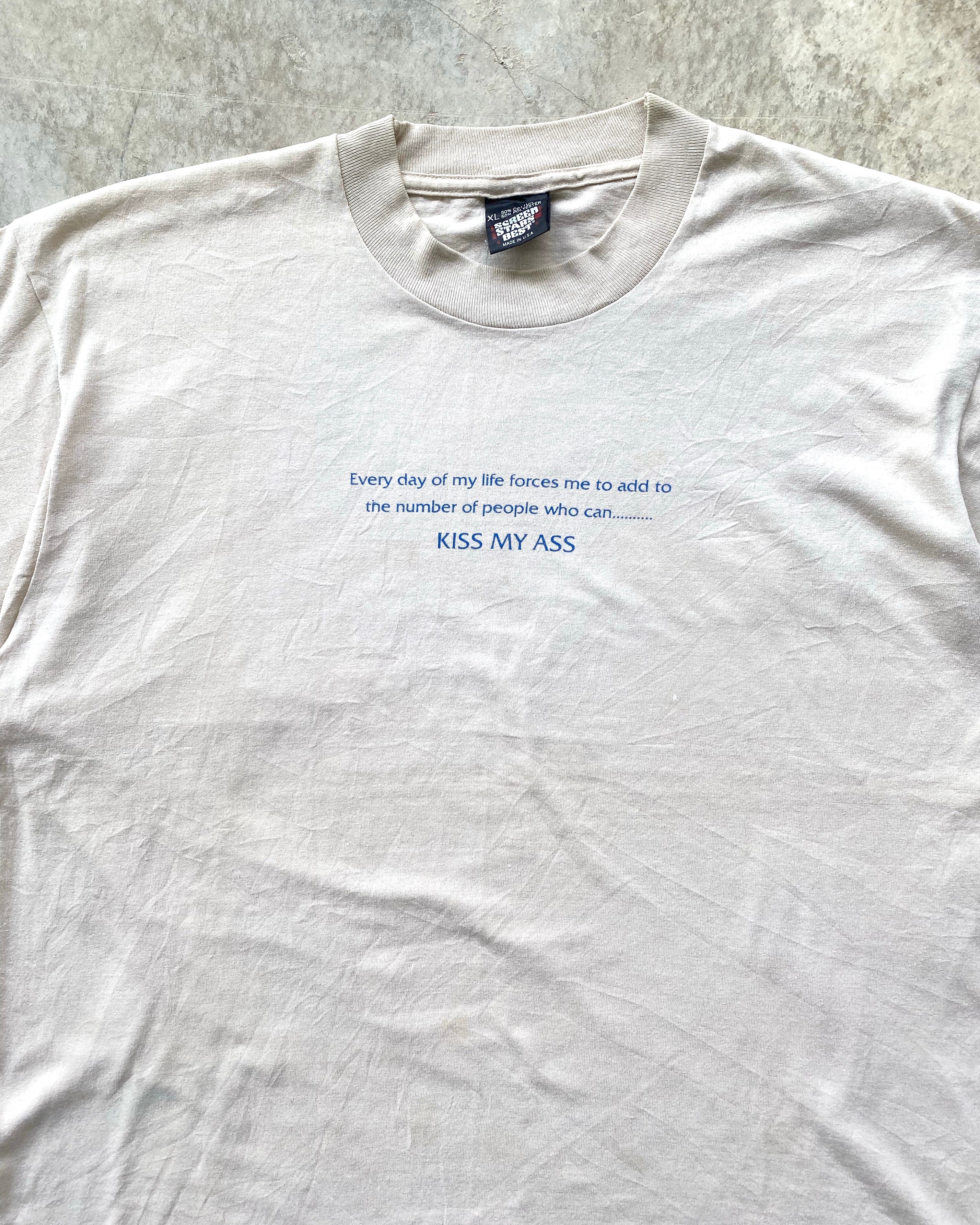 1980S 'KISS MY ASS" SINGLE STITCH TEE (XL)