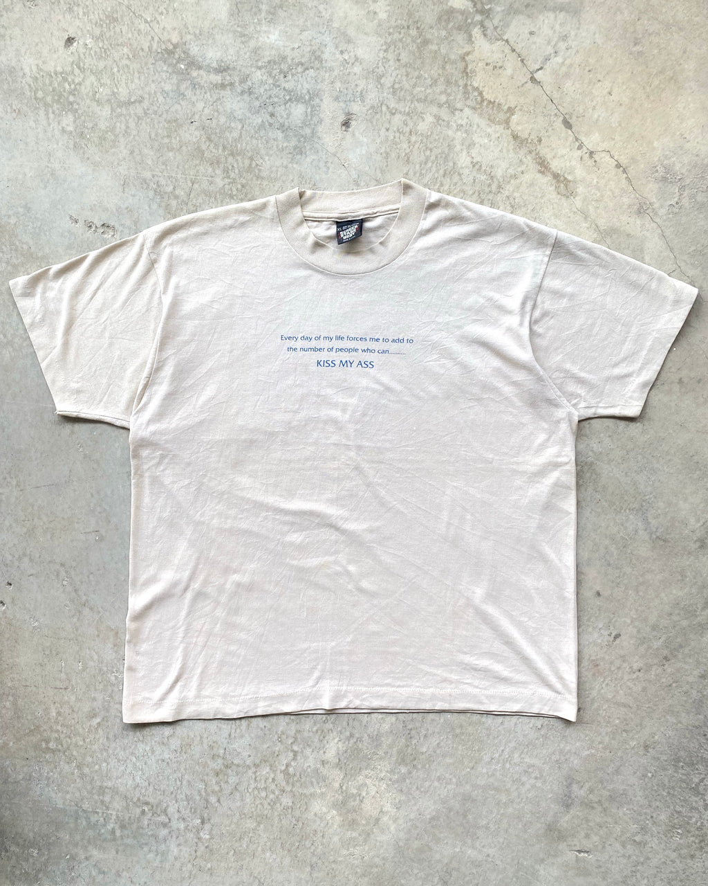 1980S 'KISS MY ASS" SINGLE STITCH TEE (XL)