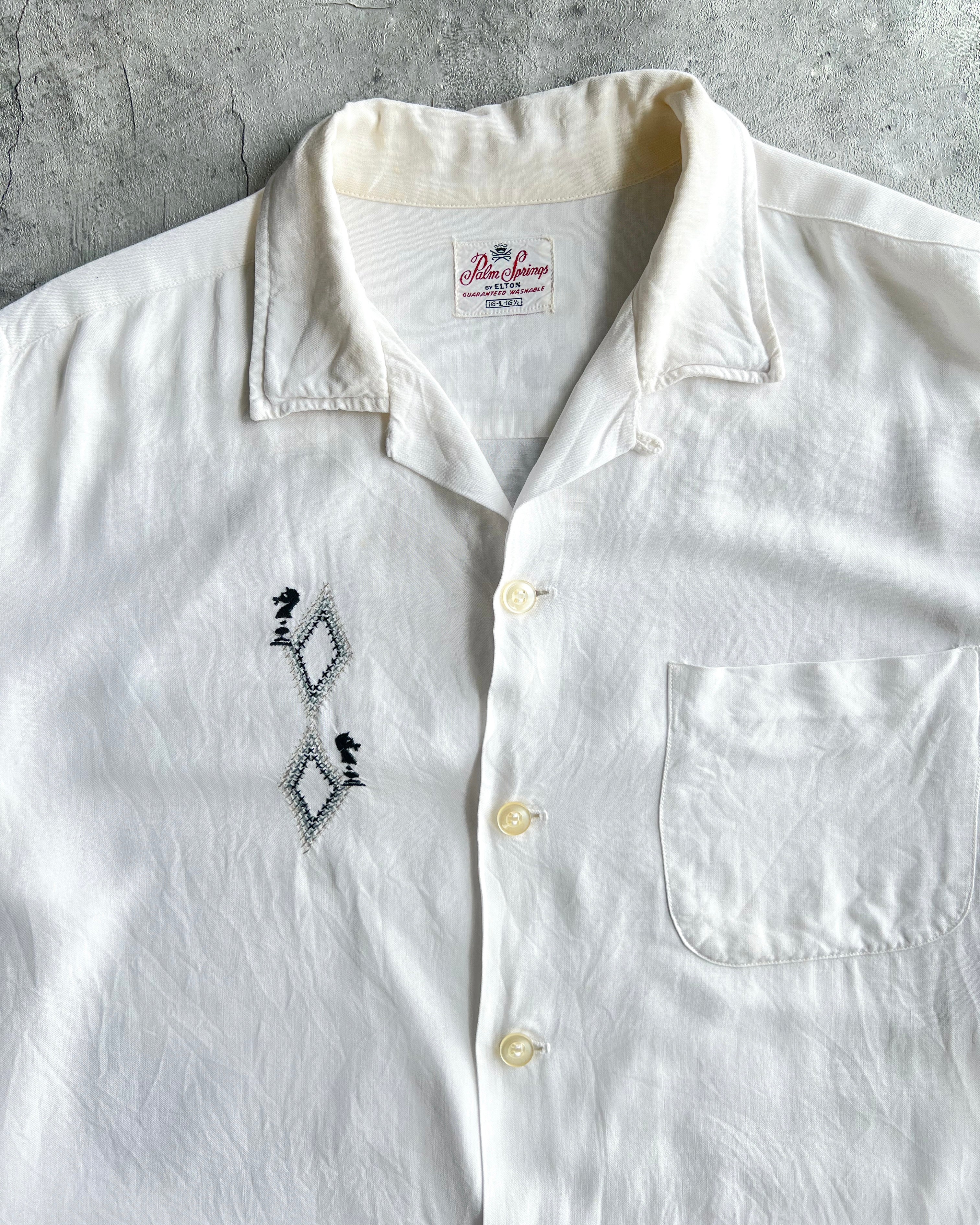1950S PALM SPRINGS RAYON LONGSLEEVES SHIRT (S-L)