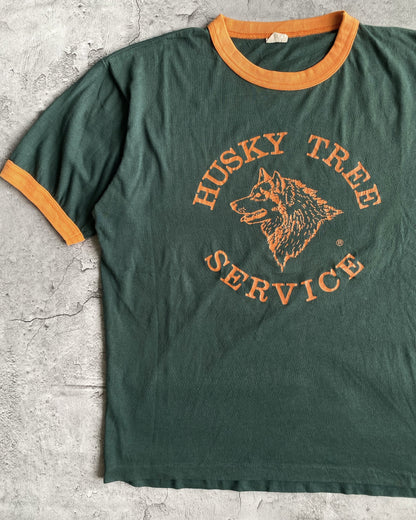 1990S ‘HUSKY TREE SERVICE’ RINGER TEE (M)