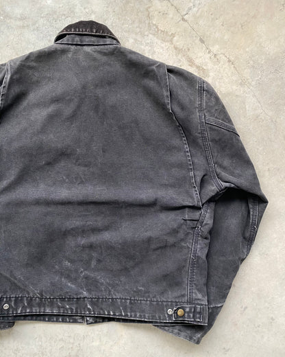 1980S FADED BLACK CARHARTT DETROIT JACKET (L/XL)