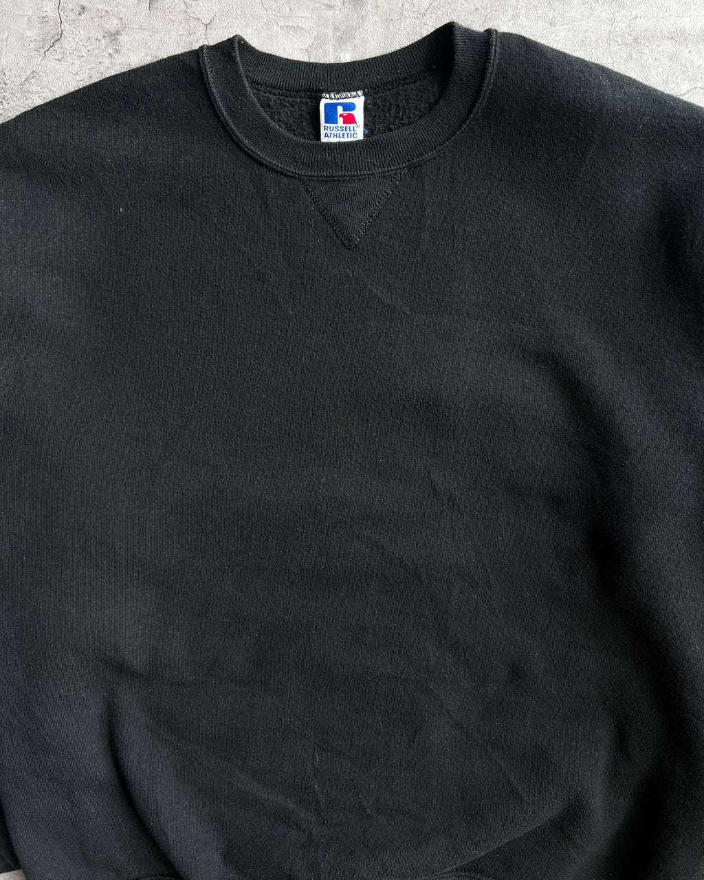 1990S BLACK BLANK RUSSELL SWEATSHIRT (L)