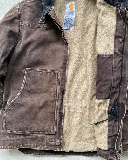 1990S SUN FADED BROWN CARHARTT WORK JACKET (S/M)