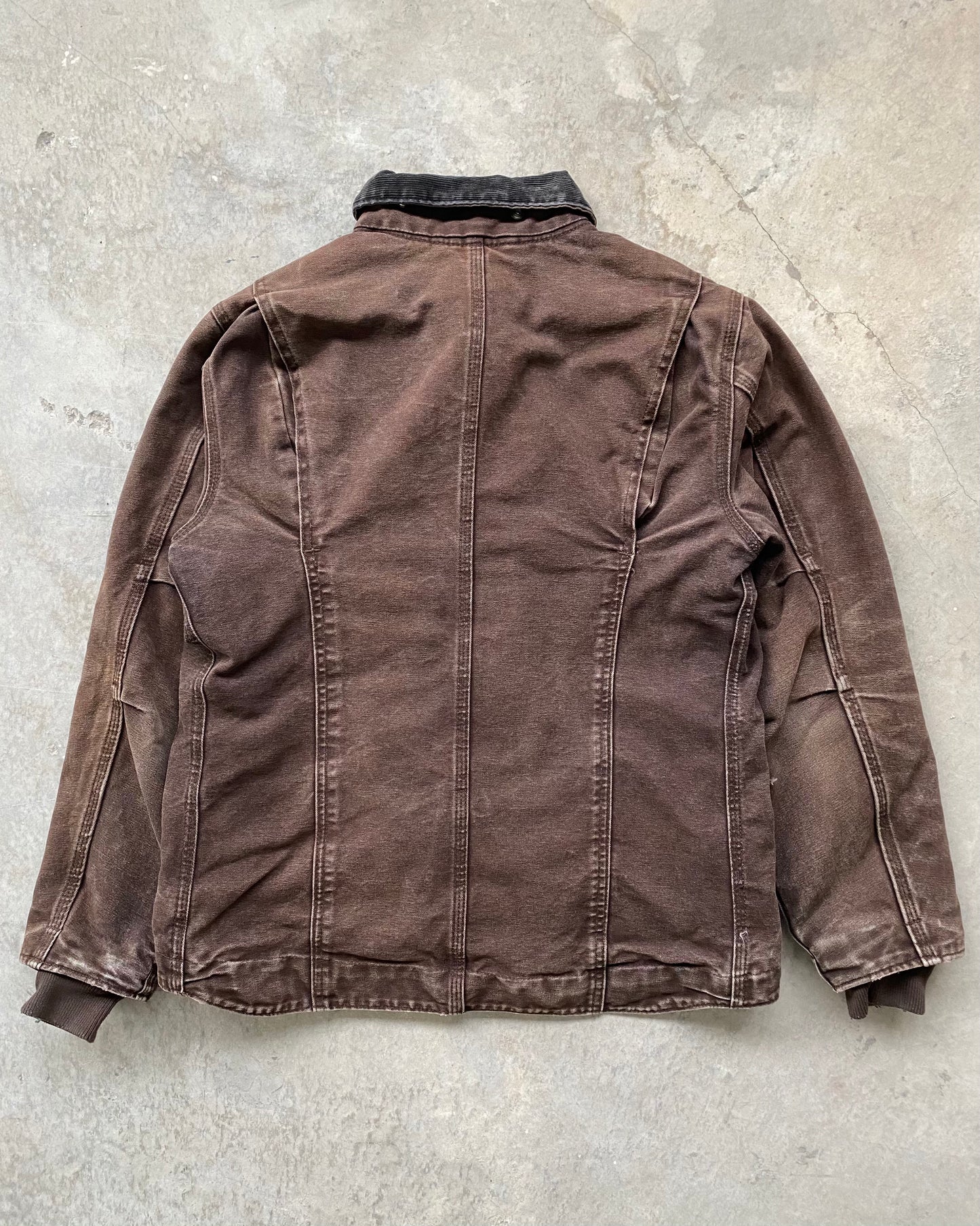 1990S SUN FADED BROWN CARHARTT WORK JACKET (S/M)