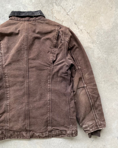 1990S SUN FADED BROWN CARHARTT WORK JACKET (S/M)