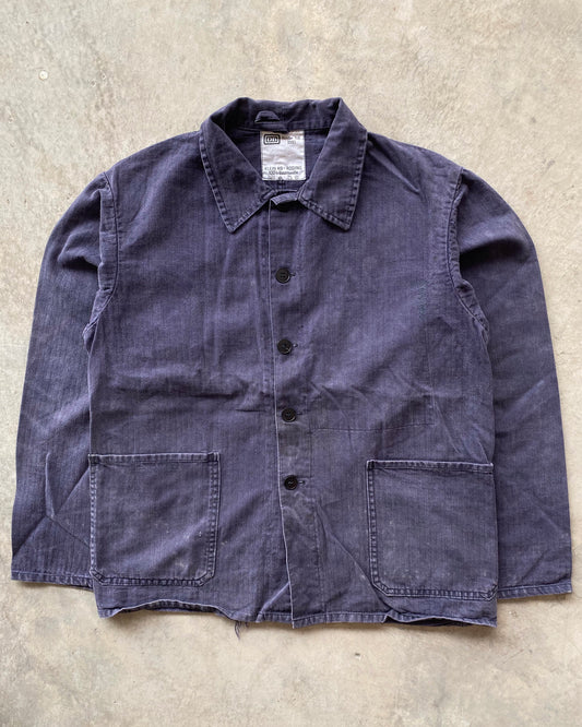 1981 DARK PURPLE HBT FRENCH WORKWEAR JACKET (M/L)