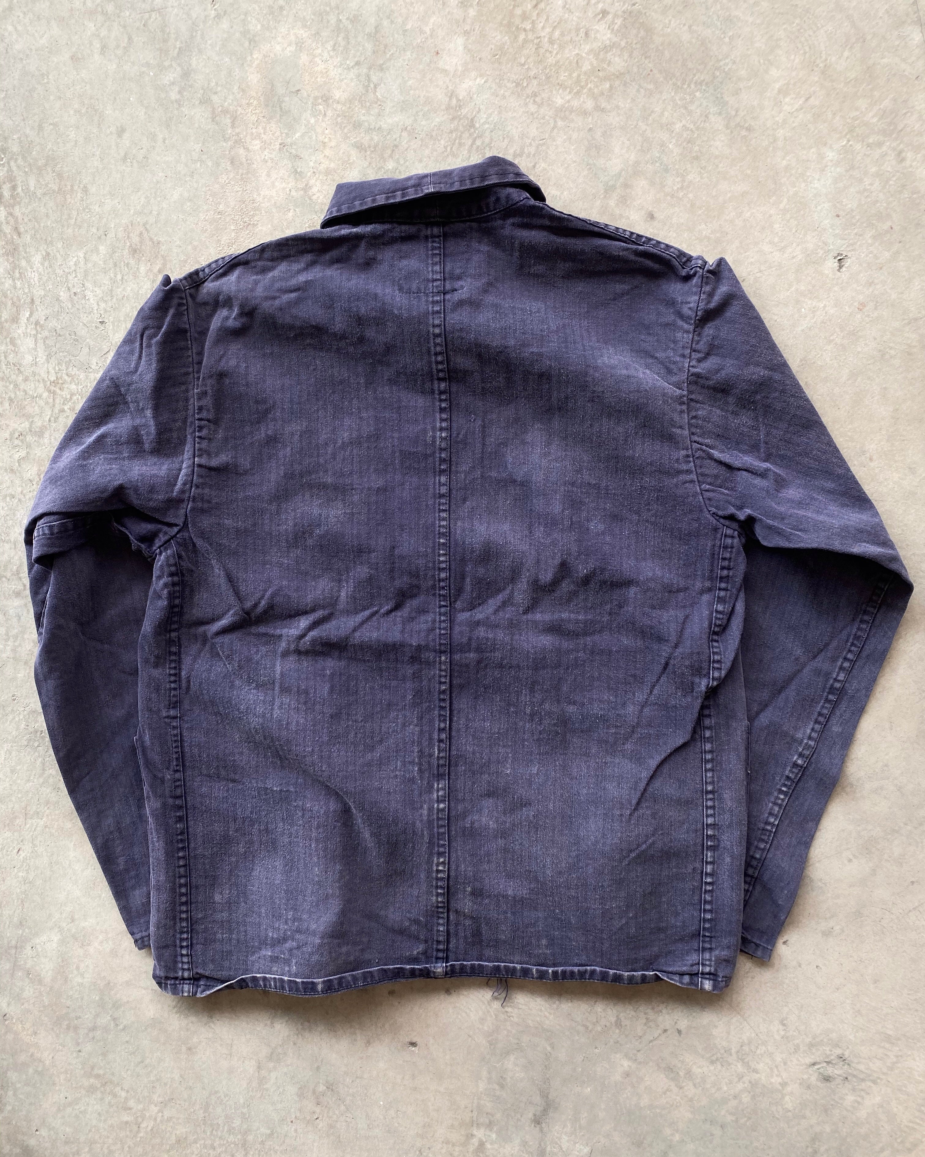 1981 DARK PURPLE HBT FRENCH WORKWEAR JACKET (M/L)
