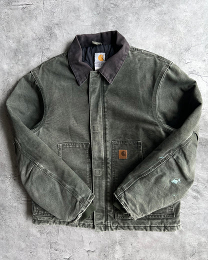 1990S MOSS GREEN CARHARTT ARCTIC WORK JACKET (M)