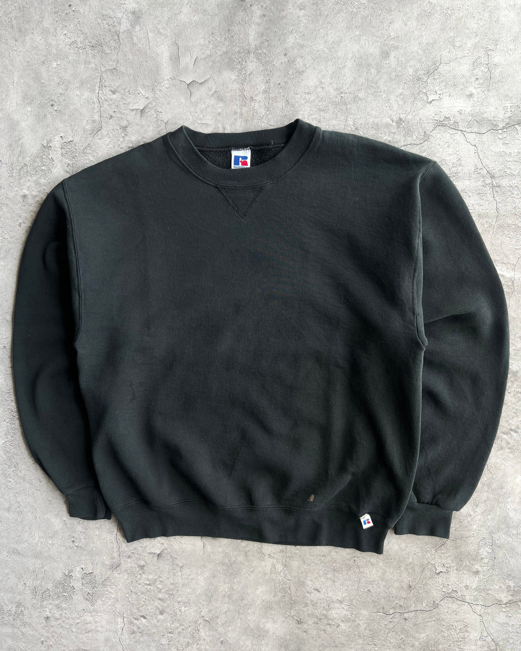 1990S BLACK BLANK RUSSELL SWEATSHIRT (L)