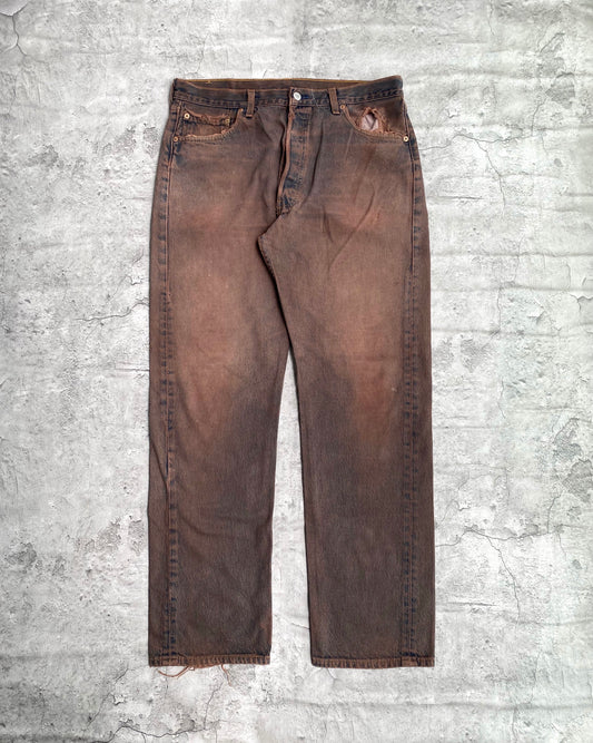 1990S EARTH TONE LEVI’S 501 JEANS (35X32)