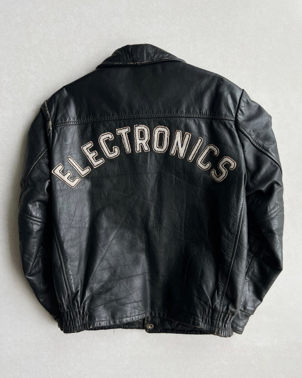 1980S 'SAULT COLLEGE TECHNOLOGY' LEATHER JACKET (S-L)