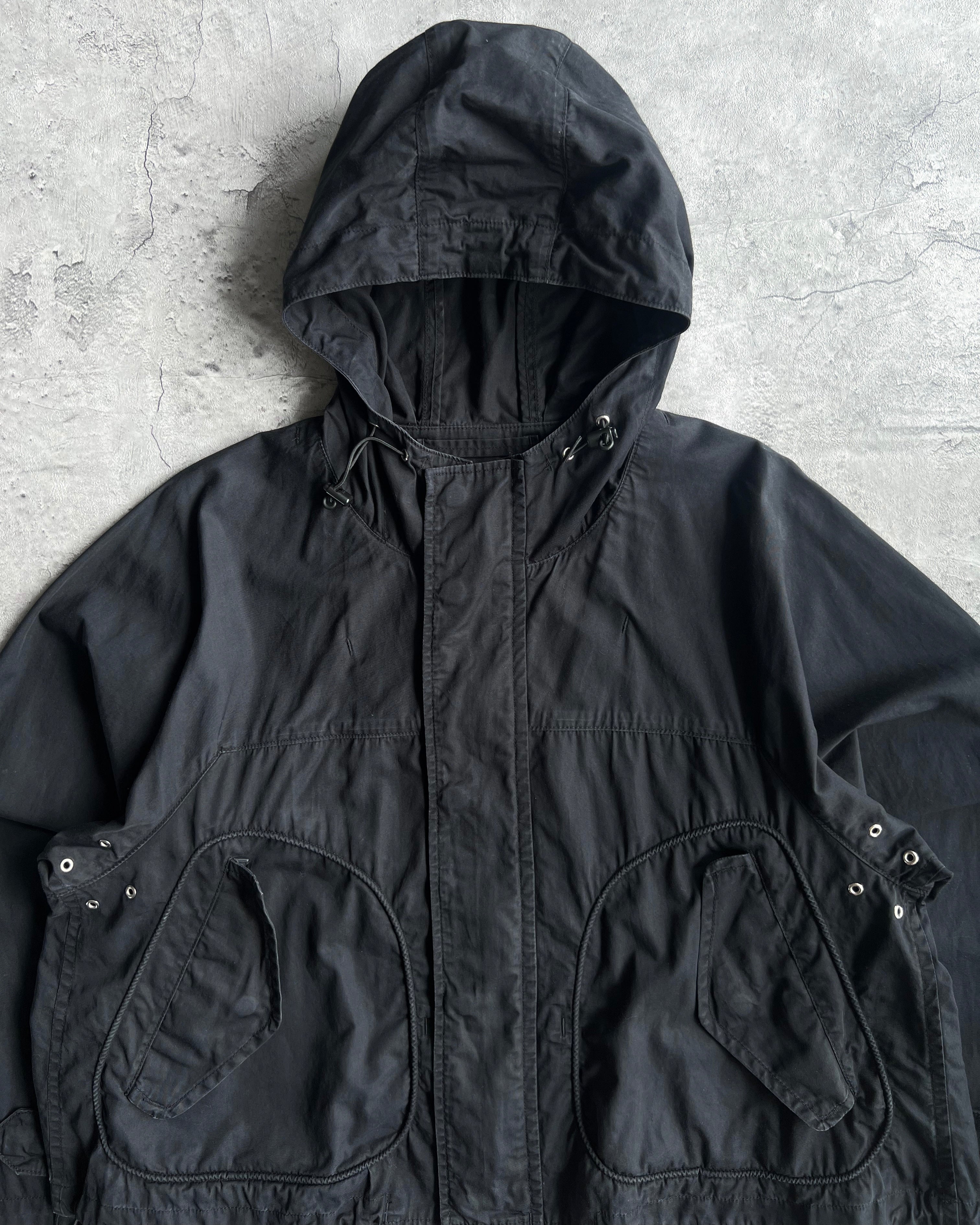 1990S ZUCCA SCUBA HOOD CROPPED PARKA (M)