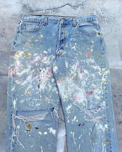 1990s Levi’s 501 Painted/Distress Jeans