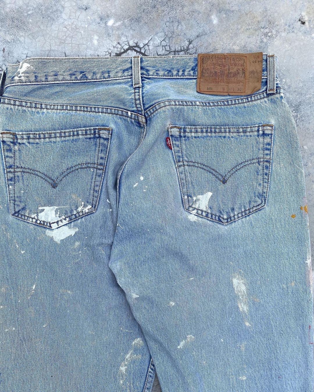 1990s Levi’s 501 Painted/Distress Jeans