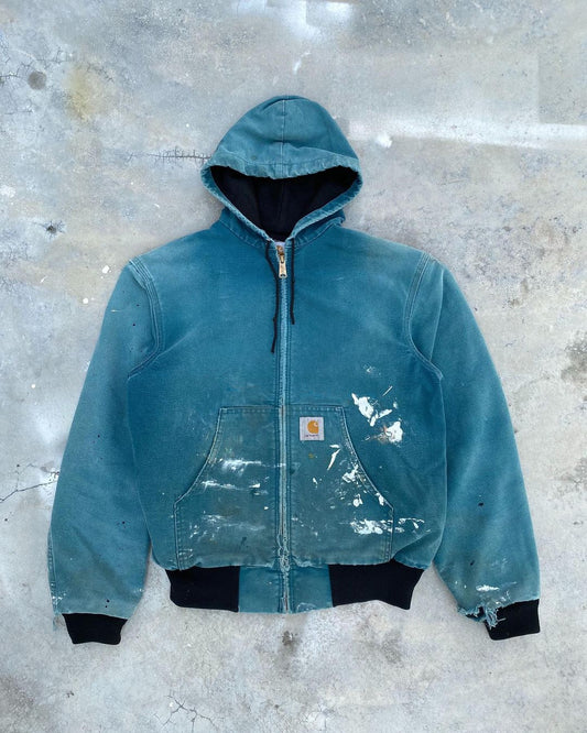 1990s Sun Faded Carhartt Painted Hooded Jacket