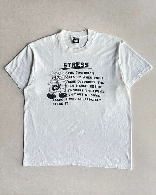 1990S 'STRESS' SINGLE STITCH TEE (XL)