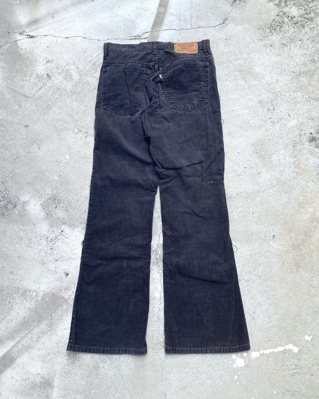 1970S CORDUROY PATCHED LEVI'S 517 FLARED JEANS (29X29)