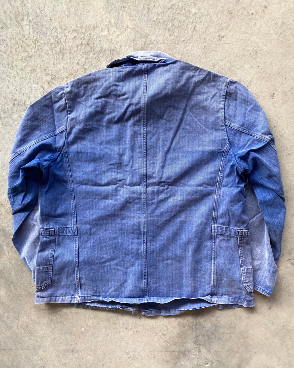 1960S SUN FADED HBT FRENCH WORKWEAR JACKET (M/L)