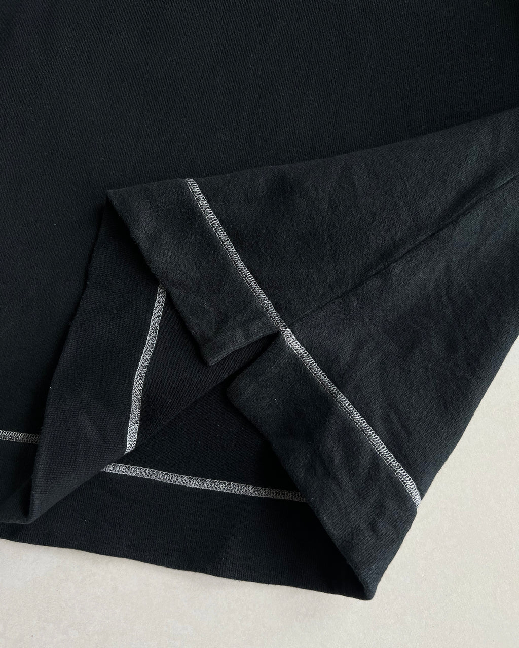 1990S ISSEY MIYAKE CONTRAST STITCH MOCK NECK SWEATSHIRT (L)