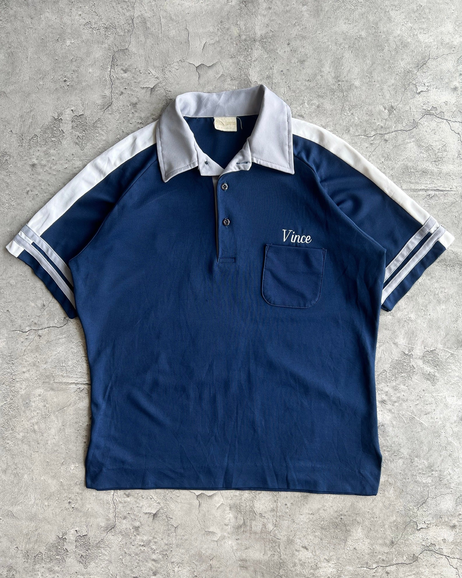 1950S KING LOUIE BOWLING RAGLAN POLO SHIRT (M)