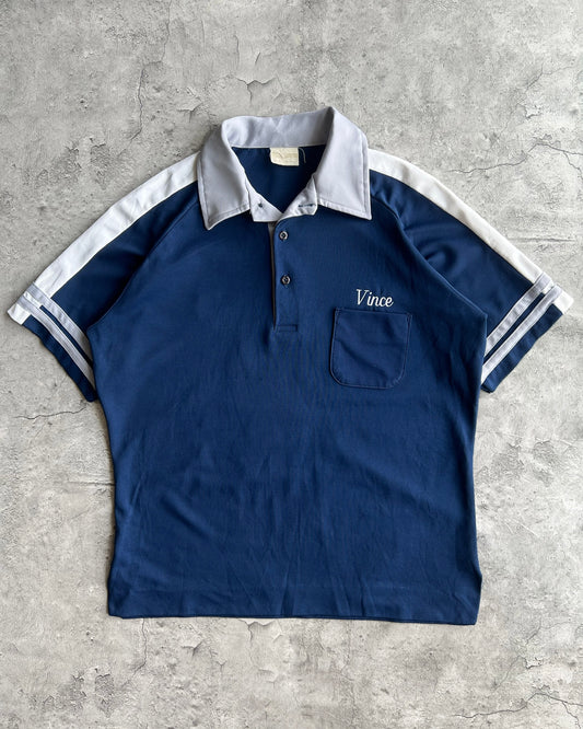 1950S KING LOUIE BOWLING RAGLAN POLO SHIRT (M)