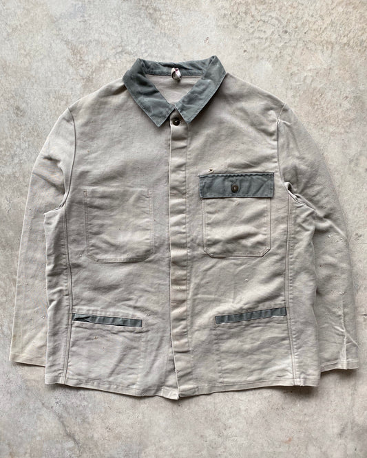 1980S TWO-TONE MOLESKIN EUROPEAN WORK JACKET (L/XL)