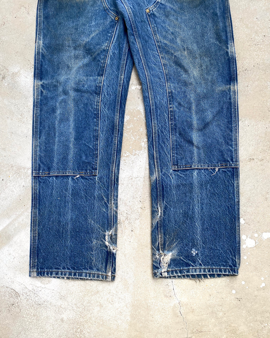 1990S FADED MUD WASH CARHARTT DOUBLE KNEE JEANS (32X32)