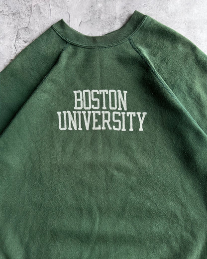 1990S 'BOSTON UNIVERSITY' RAGLAN SHORT SLEEVES SWEATSHIRT (M)