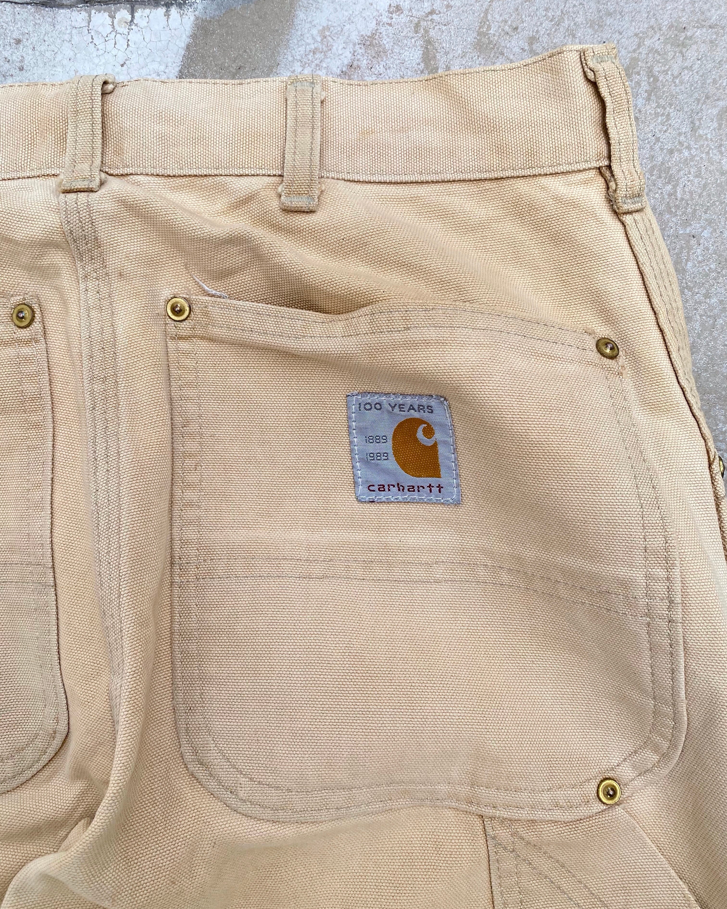 1989 SUN FADED CARHARTT DOUBLE KNEE PANTS (31X34)