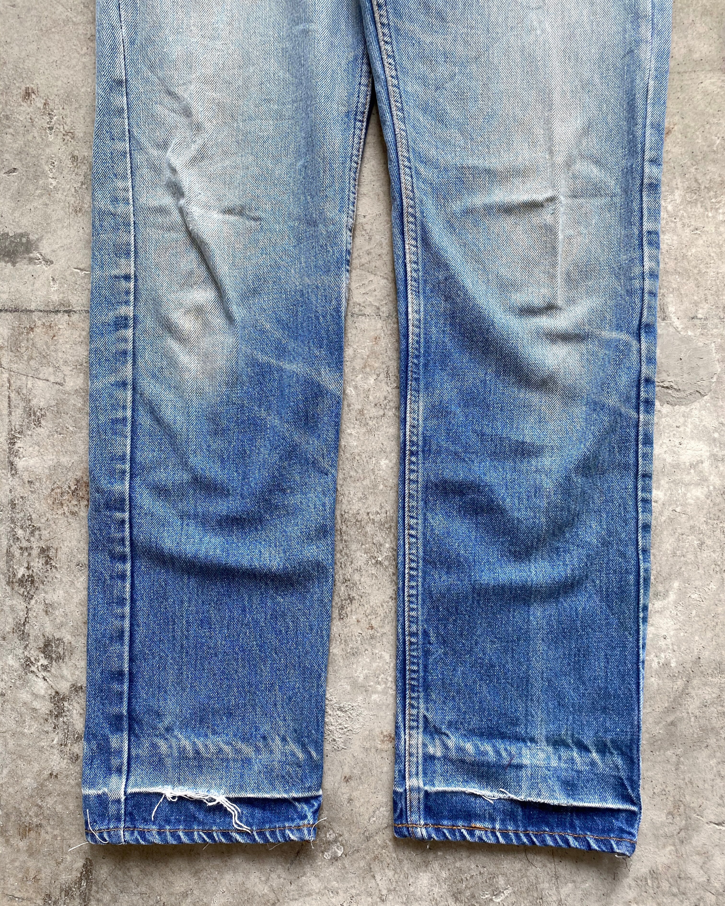 1970S FADED WASH LEVI'S 505 ORANGE TAB JEANS (31X32)