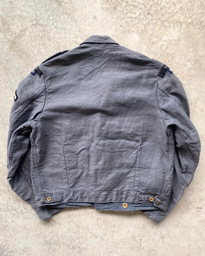 1970S GREY MOLESKIN EUROPE MILITARY CROPPED JACKET (S/M)