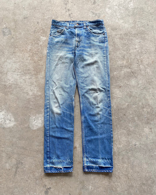 1970S FADED WASH LEVI'S 505 ORANGE TAB JEANS (31X32)