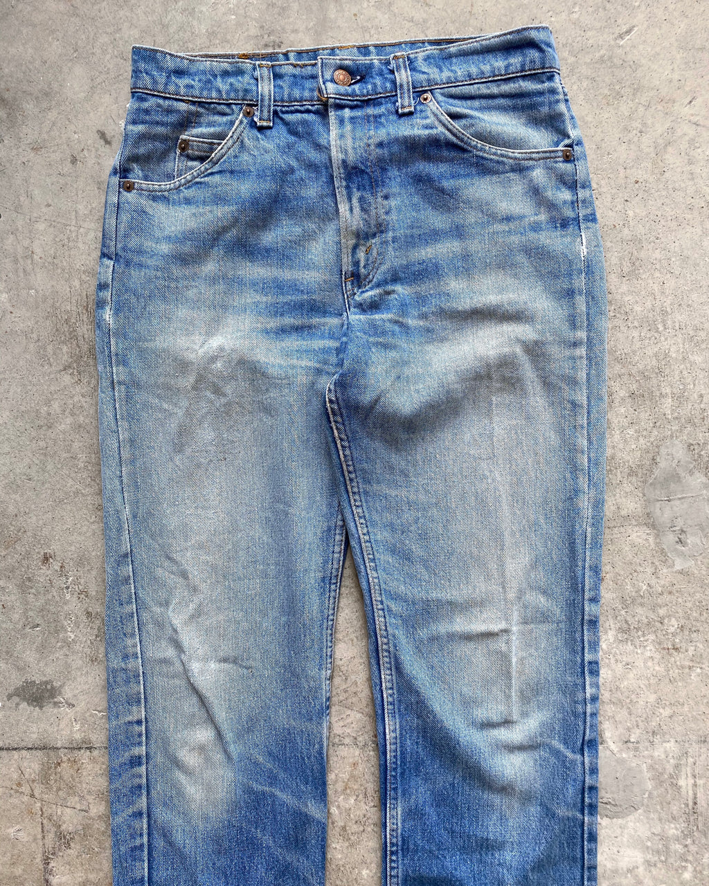 1970S FADED WASH LEVI'S 505 ORANGE TAB JEANS (31X32)