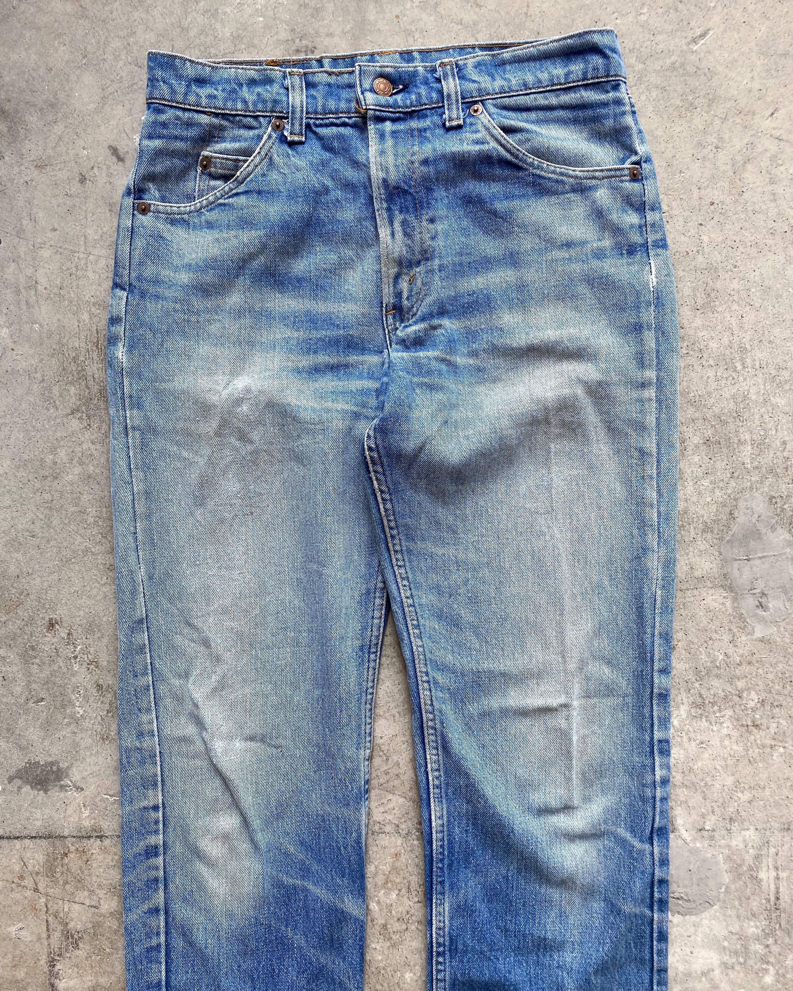 1970S FADED WASH LEVI'S 505 ORANGE TAB JEANS (31X32)