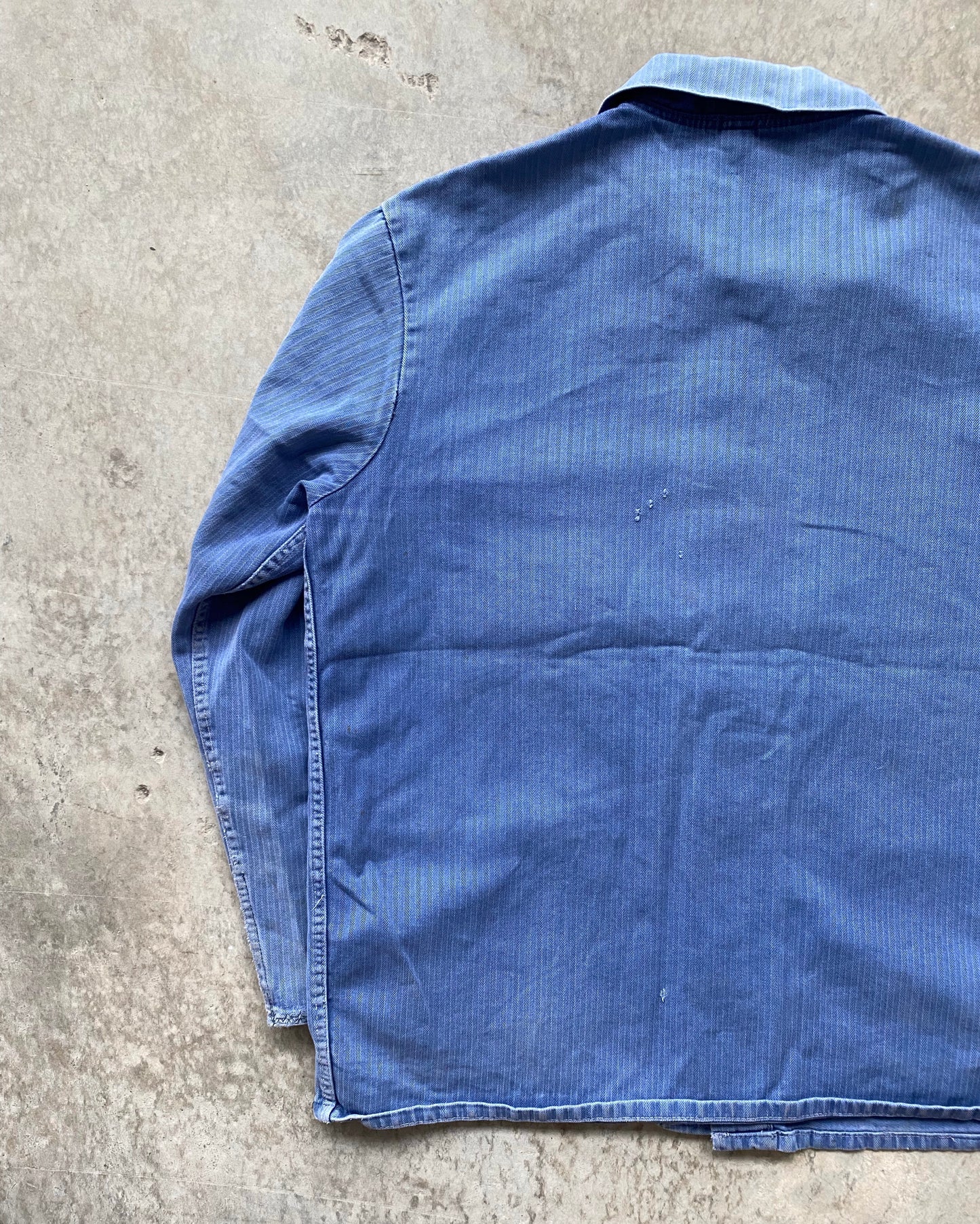 1960S SUN FADED HBT EUROPEAN WORKWEAR JACKET (S-L)