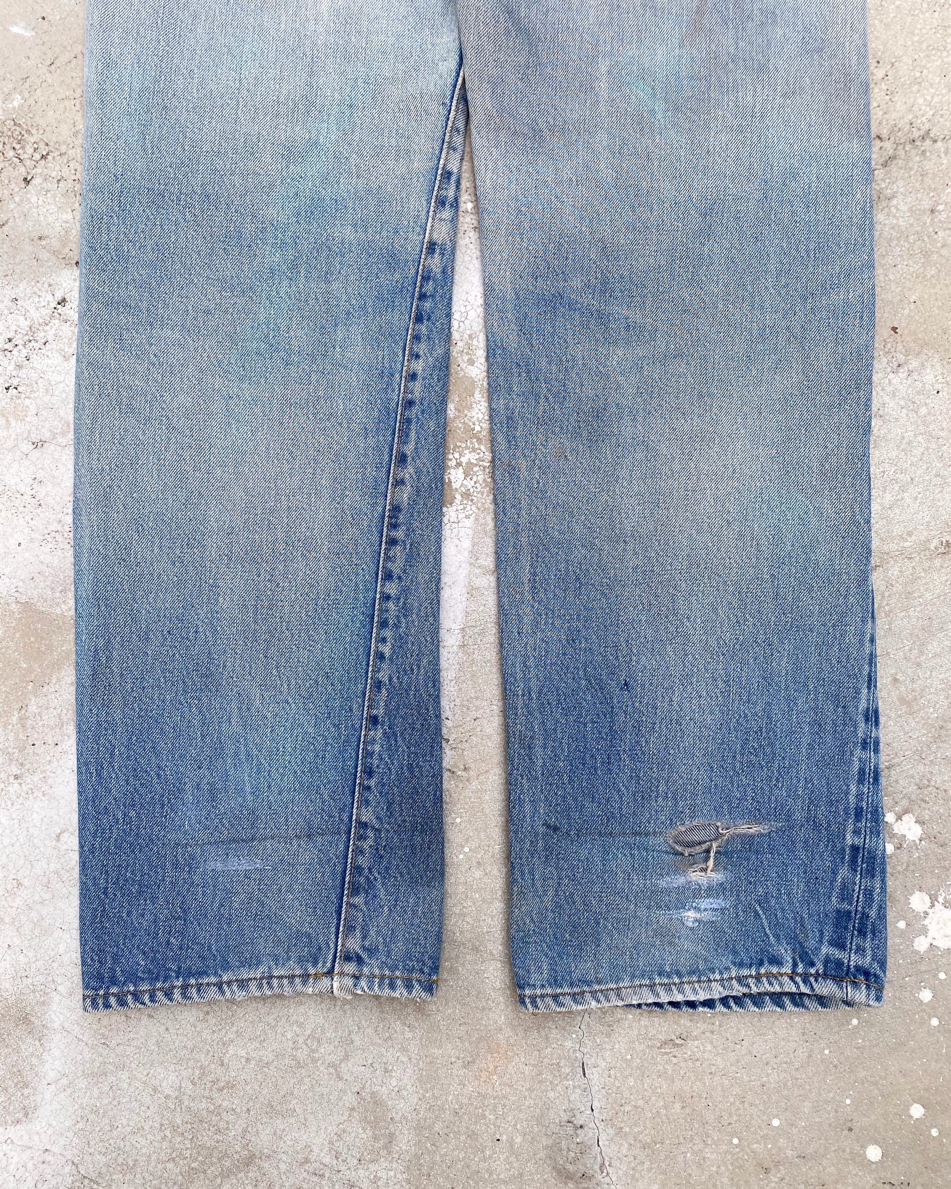 1970S LEVI’S 501 PATCHWORK SELVEDGE JEANS (31X34)